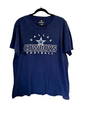 Dallas Cowboys Navy Blue T-Shirt Mens L Fanatics Cotton Football Graphic